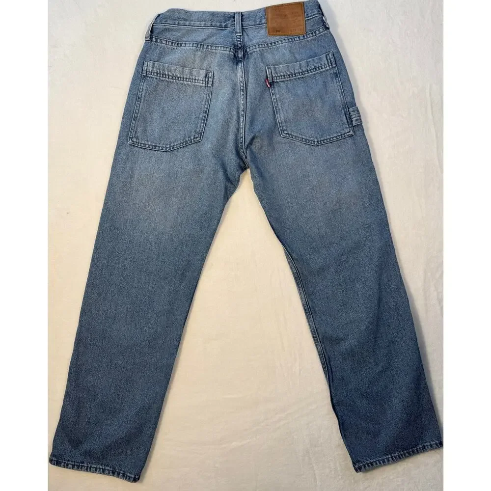 Levis Mens Relaxed Straight Utility Jeans 29 x 30 Premium Denim Carpenter